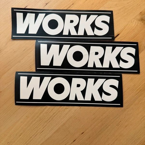Works stickers like new, set of 3 pieces
