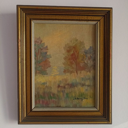 I. Douridis painting 33x27 cm