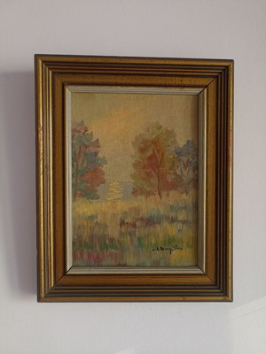 I. Douridis painting 33x27 cm