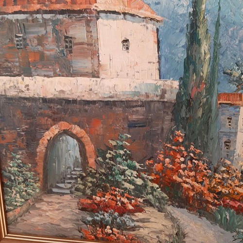 Painting used 55×45 with signature and landscape