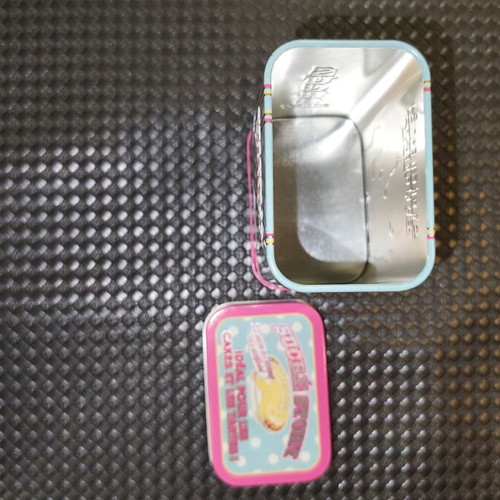 Vintage metal storage tin Sucré Story by Natives, new