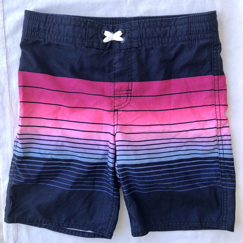 Old Navy Boys' Swim Shorts size 8 like new, blue and pink