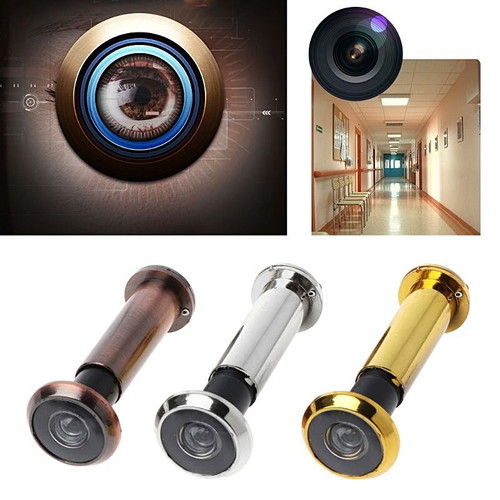 Door peephole with cover new, 220-degree view, 3 colors