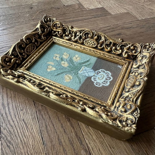 Small painting with frame like new, vintage, retro