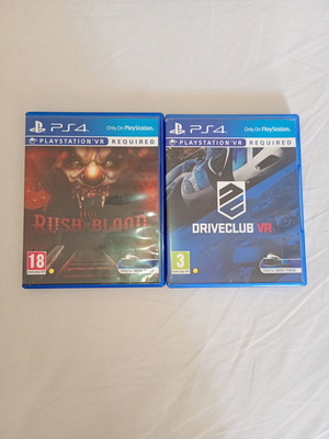 PS VR with controllers and two games