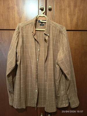 Tommy Hilfiger checked shirt like new, size XL, beige brown