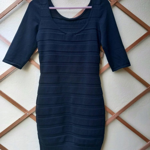 MANGO knitted dress like new, black, size M