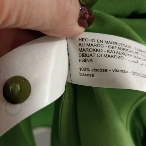 Massimo Dutti shirt new viscose green size 42