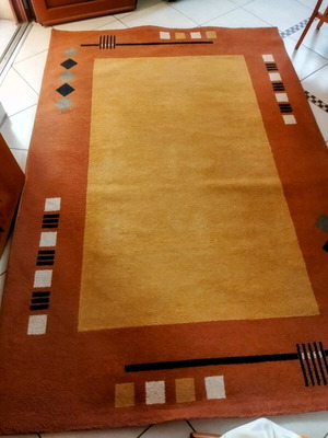Χαλί μάλλινο 225×150 cm σαν καινούργιο με όμορφα σχέδια