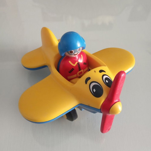 Playmobil airplane with pilot like new