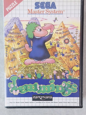 Lemmings Sega Master System game cartridge complete box manual used