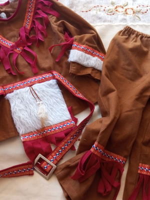 Indian costume used, simple transparent for 4 years old
