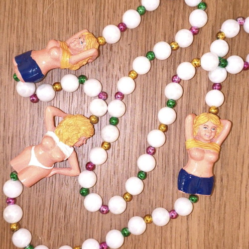 Necklace like new from Brazil carnival, white and blue