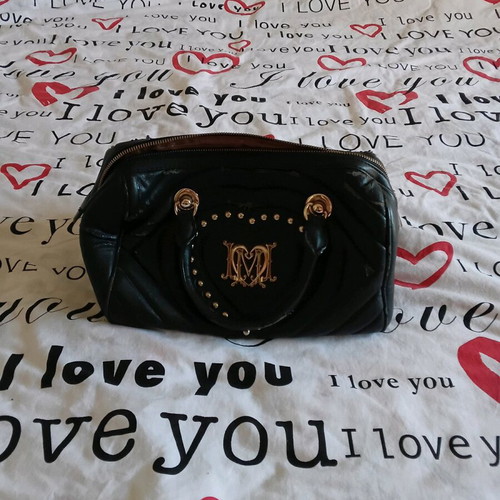 Moschino shoulder bag used, black and gold
