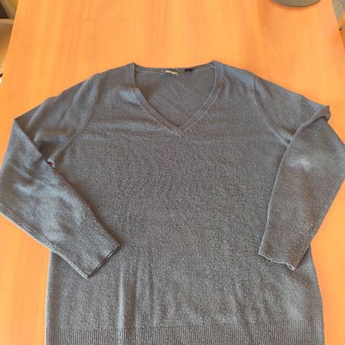 Esmara knitted women's sweater used, blue, V-neck, size S