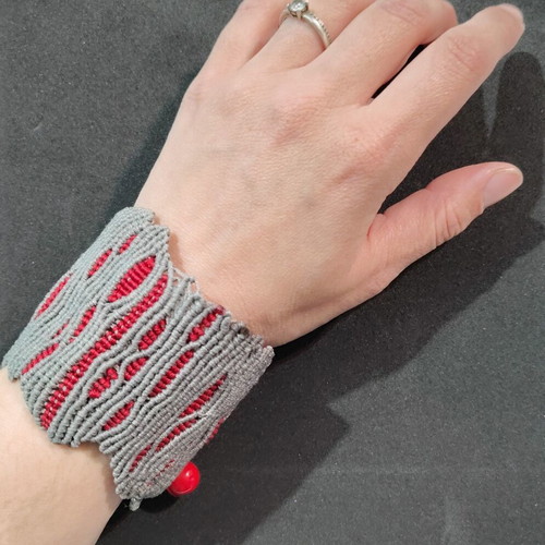 Handmade macrame wide bracelet new