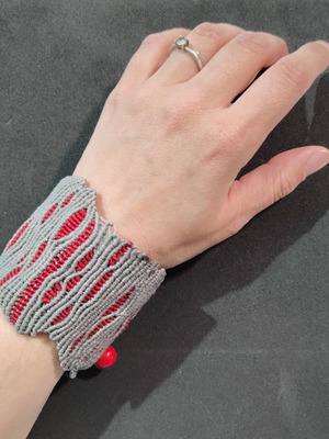 Handmade macrame wide bracelet new
