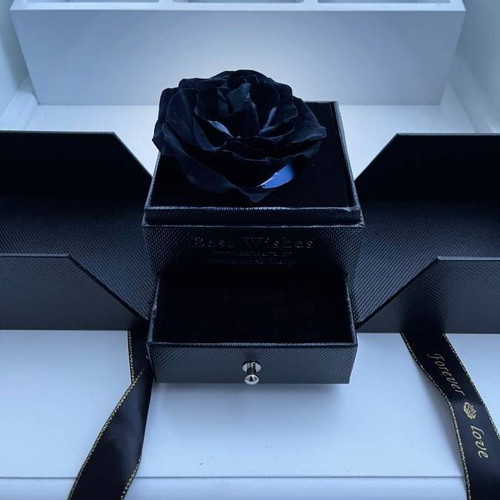 Forever Rose black with jewelry case in luxury box new