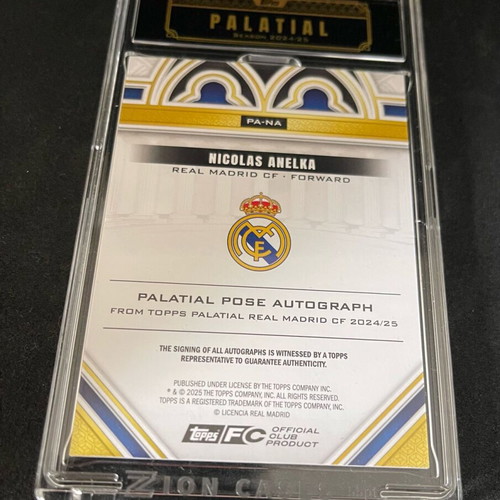 Palatial card Real Madrid Nicolas Anelka used, autograph 10