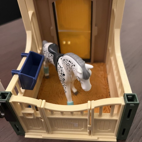 Playmobil 6935 Horse Box “Appaloosa” set like new with figure and instructions