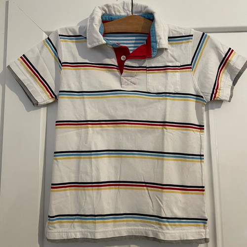 Tu Boys' Striped Polo Shirt Used, Size 7 Years