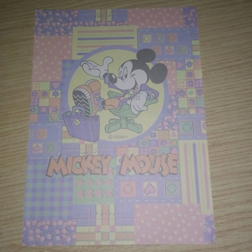 Micky & Pinocchio stationery paper like new