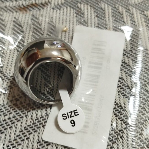 Steel women's ring No60 new, gray