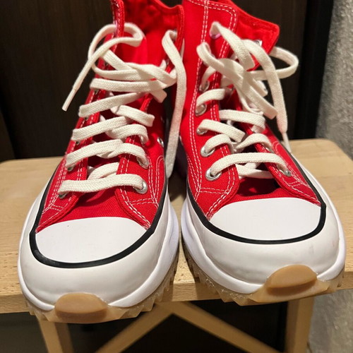 Converse Run Star Hike Hi red athletic shoes size 38 new