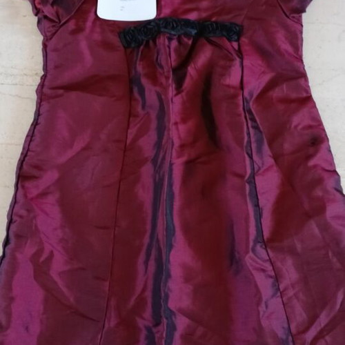 Taffeta dress size 10 years burgundy new with tags