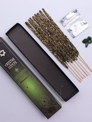 Incense with jade crystals new, pack of 10 sticks