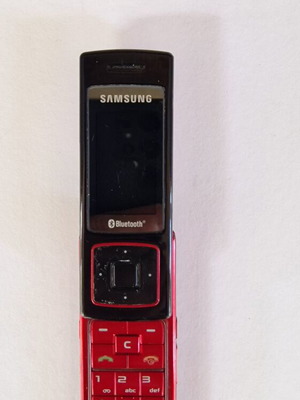 Samsung SGH F200 used red black slider phone