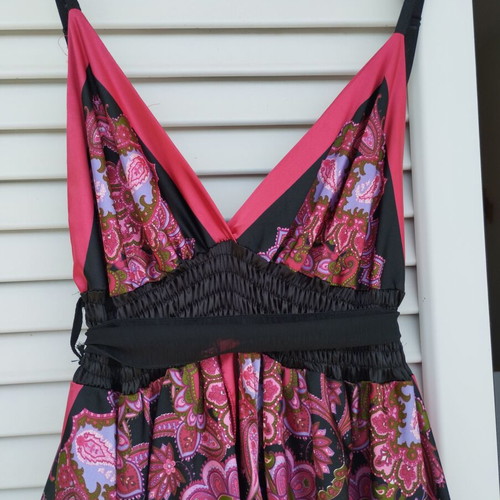 Rinascimento women's summer dress like new, black multicolor, size L