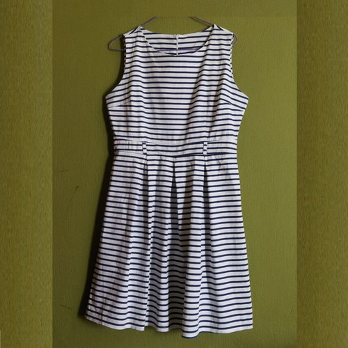 Mini dress like new, cotton, blue and white, size M