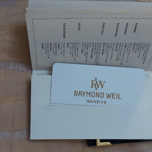 RW Raymond Weil wallet new with box and watch papers