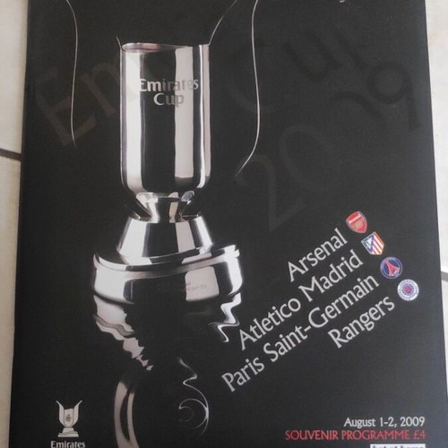 Emirates Cup 2009 program like new, authentic