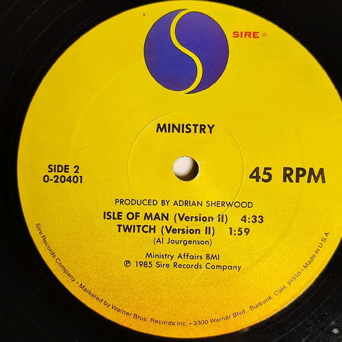 Ministry Over The Shoulder vinyl used, electronic music