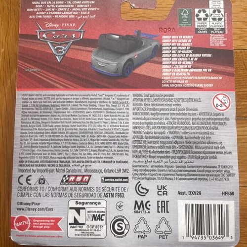 Disney Cars Sudeep with VR Headset toy car new