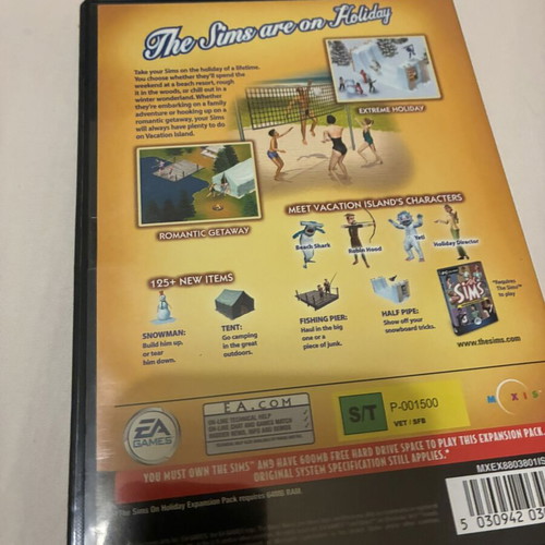 The Sims PC games used, Livin’ It Up, On Holidays, House Party