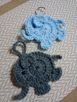 Elephant handmade crochet custom order for bomboniere