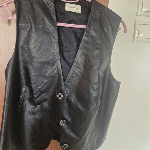 BeYou leather vest new, black size S