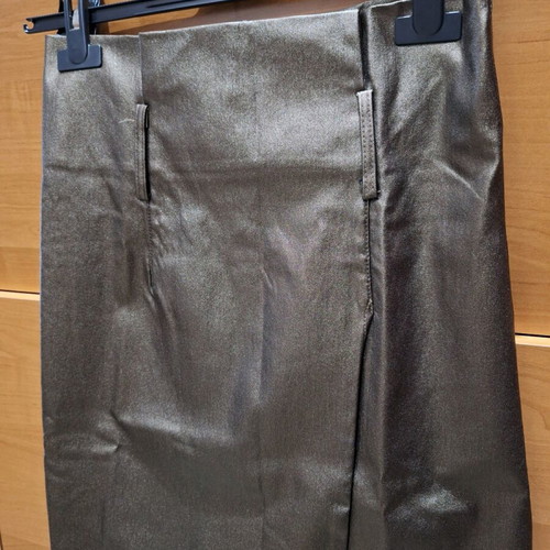 Paranoia midi skirt new metallic high-waisted with slit size S
