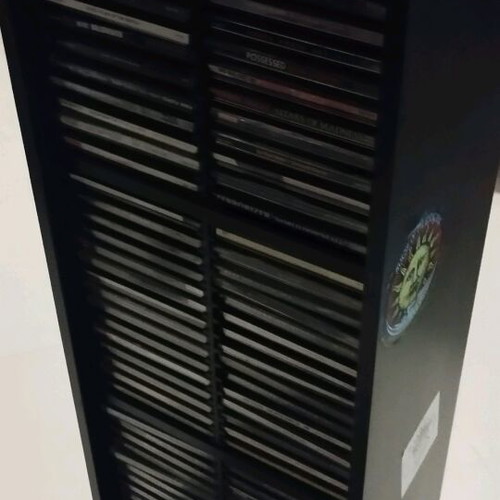 CD case used, capacity 120 pieces, black