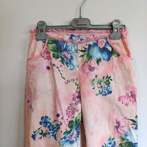 Blugirl Blumarin floral pants like new, pink with blue flowers, size S