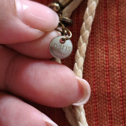 Handmade French Doll pendant necklace like new