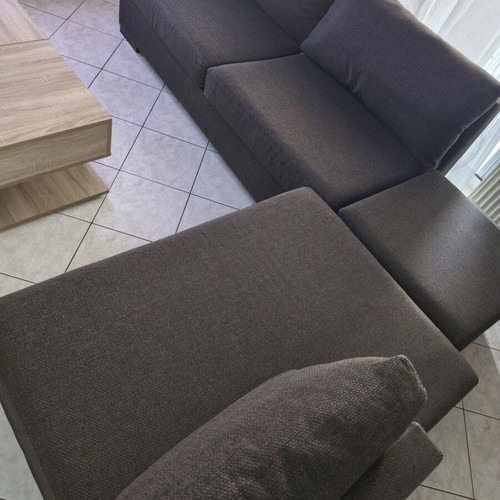 Wenge corner sofa used 4-seater in 3 pieces