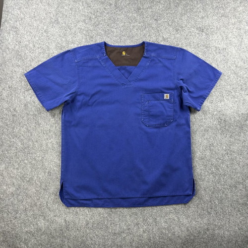 Carhartt Wip T-shirt men's Small oversized blue nurse scrub with pocket used