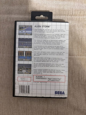 Alienstorm Sega Master System game, complete