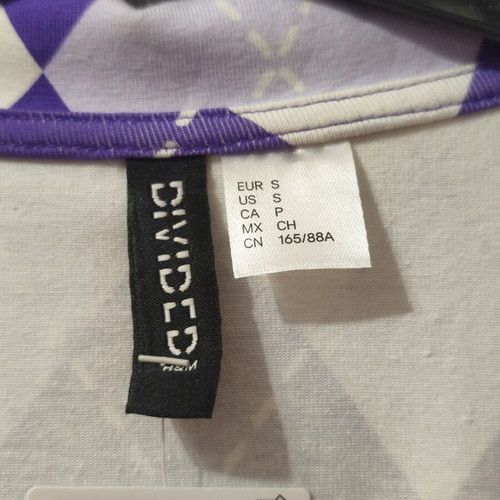 H&M Cotton Dress white and lilac XS-S new