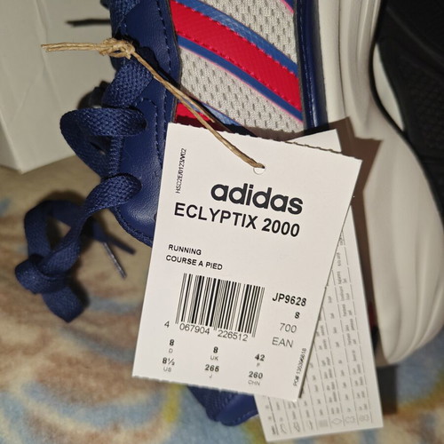 Adidas Eclyptix 2000 new athletic shoes, size 42, white multicolor