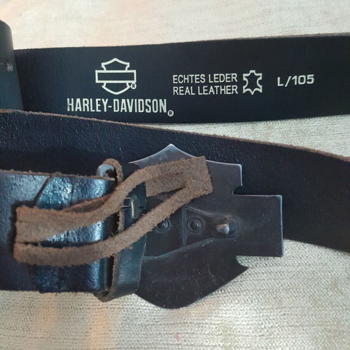 Harley Davidson motorcycle belt used, genuine leather